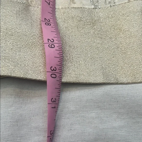 Bebe Cream Sheath Mini Dress with Scoop Neck and Silver Sparkly Embellishments - Picture 4 of 9